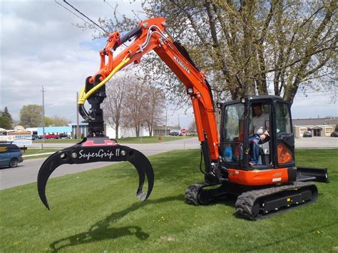 hydraulic grapple mini excavator|aftermarket attachments for mini excavator.